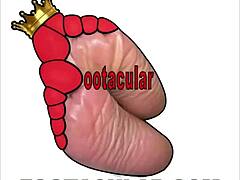 a thick ebony goddess receives worship and a footjob on her feet.