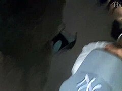 Latina Friend Sucks Pierced Nipples on Street Then Blows Until Milk