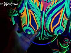 Fucked Slim Girl Under UV Light