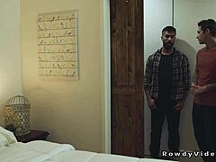 gay ex-con bareback fucks muscular partner after release