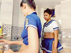 i uh fucked my girlfriend and her bff in hot threesome sex...