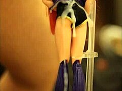 Batgirl Doll DC Tied Up and Covered in Cum Shower