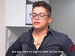 Do you want to see the boss suck her servant's dick at the party?