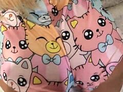 blinds boyfriend's eyes and invites stepmother as sex toy for anal fuck doll play