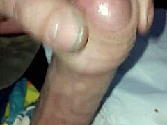 this guy with a small cock cums fast during solo masturbation at home.