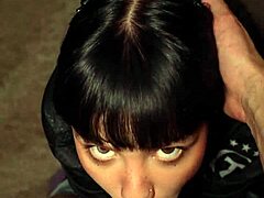 stepsister blows stepbrother's monster cock in pov