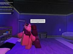 In Roblox studio, fucking blonde bimbo doggystyle. Rough with monster cock!