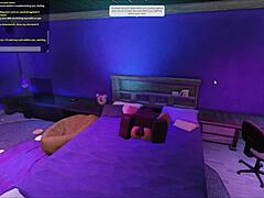 In Roblox studio, fucking blonde bimbo doggystyle. Rough with monster cock!