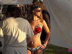 Descriptive view of rock fest flashers in daytime