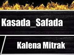 kalena mitrak gets horny watching cock fuck her big clit with toys.