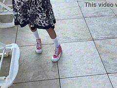 We Film a Crazy Vacation Video with Hard Spanking on Beautiful Brunette Teen Covered in Cum!