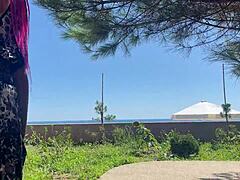 We Film a Crazy Vacation Video with Hard Spanking on Beautiful Brunette Teen Covered in Cum!