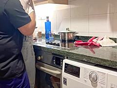 petite cute blonde whore in jeans squirts while getting fucked hard in big ass amateur style