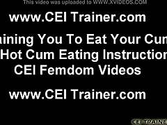 Eat your cum now, good boy!