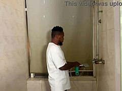 Black Banana Blowjob and Bathroom Assfucking Quickie