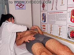 latina nurse sees my hard-on during checkup