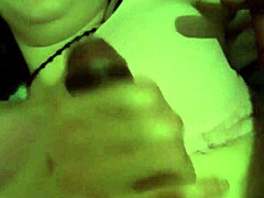 She Sucking A Monster Cock While Teasing With Her Eyes And Lips In Contrast