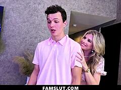 uh, stepmom n stepsis helpin me become a man, so crazy - famslut