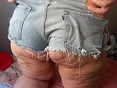 my ass looks so hot in these tight shorts, check it out 😏