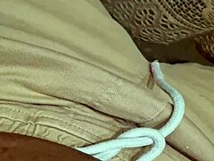 blonde couple has orgasm with farting fetish at home