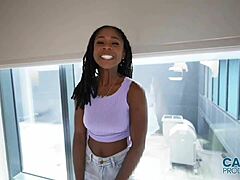 Hazel Grace meets Cannon for intense bedroom fucking with raw creampie