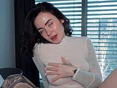 she rides my huge cock with skill, ending in a wet creampie. how does she handle such a monster?