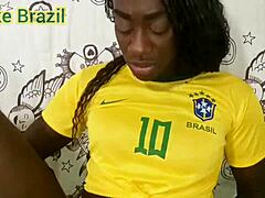 Hey, Fernanda Chocolate visits Myke Brazil for the Copa game, guess what happened!