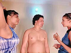 a sweet romantic threesome unfolds with passion