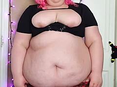Hairy BBW Skips Panties for Bold Display