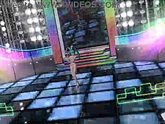 hatsune miku in full nude bunny costume, goddess with big ass and tits