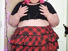Hairy BBW Skips Panties for Bold Display