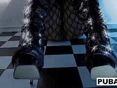 Dani daniels, the sexy brunette pornstar, indulges in solo masturbation, teasing her big tits and ass while pleasuring her pussy.