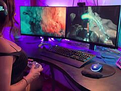 Wow! Fucked a Gamer Girl Hard and She Exploded in First-Person Close-Up!