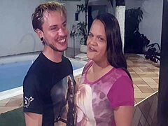 German tattoo artist and paty bumbum in KISS CHALLENGE at club