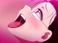 Old man seduces busty teacher in hentai