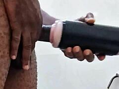 my girlfriend away, helping myself in bathroom