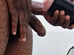 my girlfriend away, helping myself in bathroom