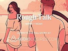 Girlfriend takes big cock deep in tight ass with dirty talk