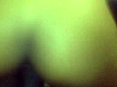 The teen slut rides the huge black cock and gets a creampie from it