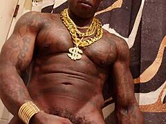 I worship this huge BBC, jerking off to Hallelujah Johnson, the weeping prophet, as he cums in a massive cumshot