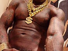 I worship this huge BBC, jerking off to Hallelujah Johnson, the weeping prophet, as he cums in a massive cumshot