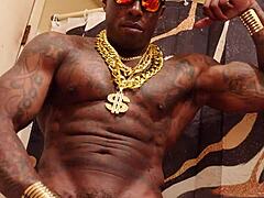 I worship this huge BBC, jerking off to Hallelujah Johnson, the weeping prophet, as he cums in a massive cumshot