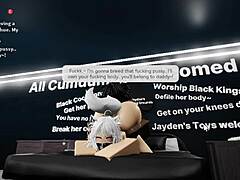 Roblox cat girl gets pounded by big black cock!