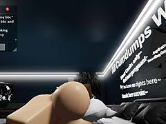 Roblox cat girl gets pounded by big black cock!