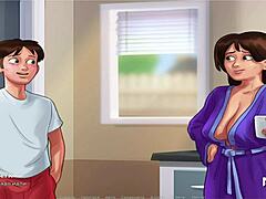 summertimesaga - mature jerks off my big cock in episode 51