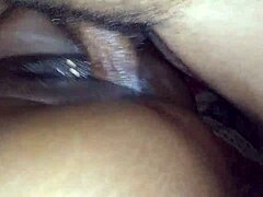 Ebony Slut Fucks Daddy's Monster Cock