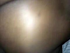 Young ebony bitch gets hair pulled in wet ass pounding