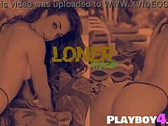 Blonde with big tits strips and poses on hot beach