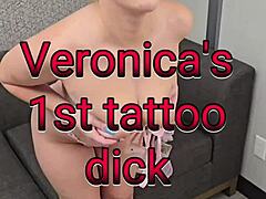 Veronica's first tattoo dick is animal!