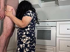 Big Tits Stepmom Gives Blowjob To Cock Before Amateur Anal Fucking In Ass With Mature Small Tits Action